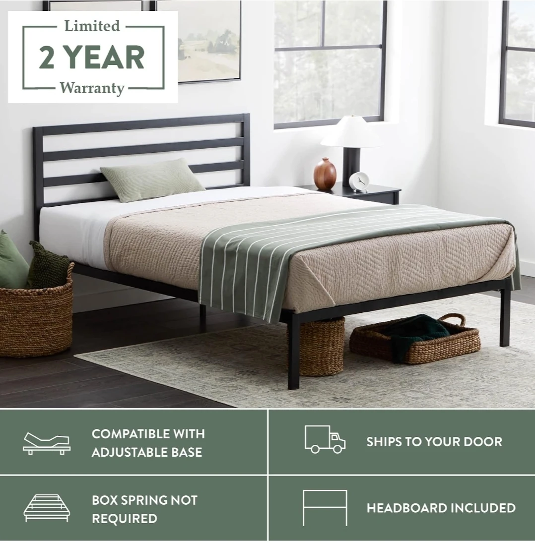 Edenbrook Cassidy Twin Metal Platform Bed Frame with Headboard - photo 5
