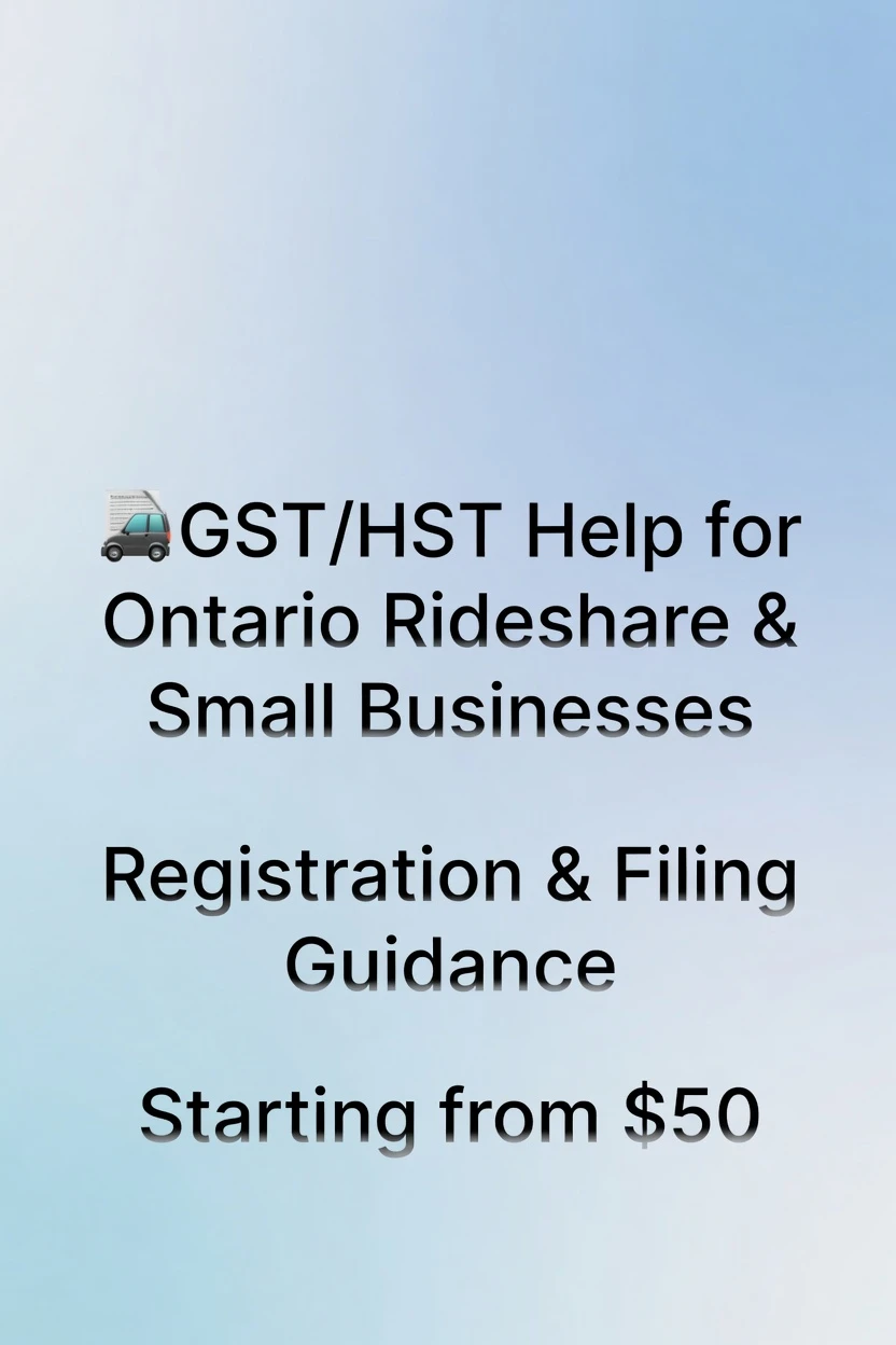 GST/HST Help for Rideshare & Small Businesses