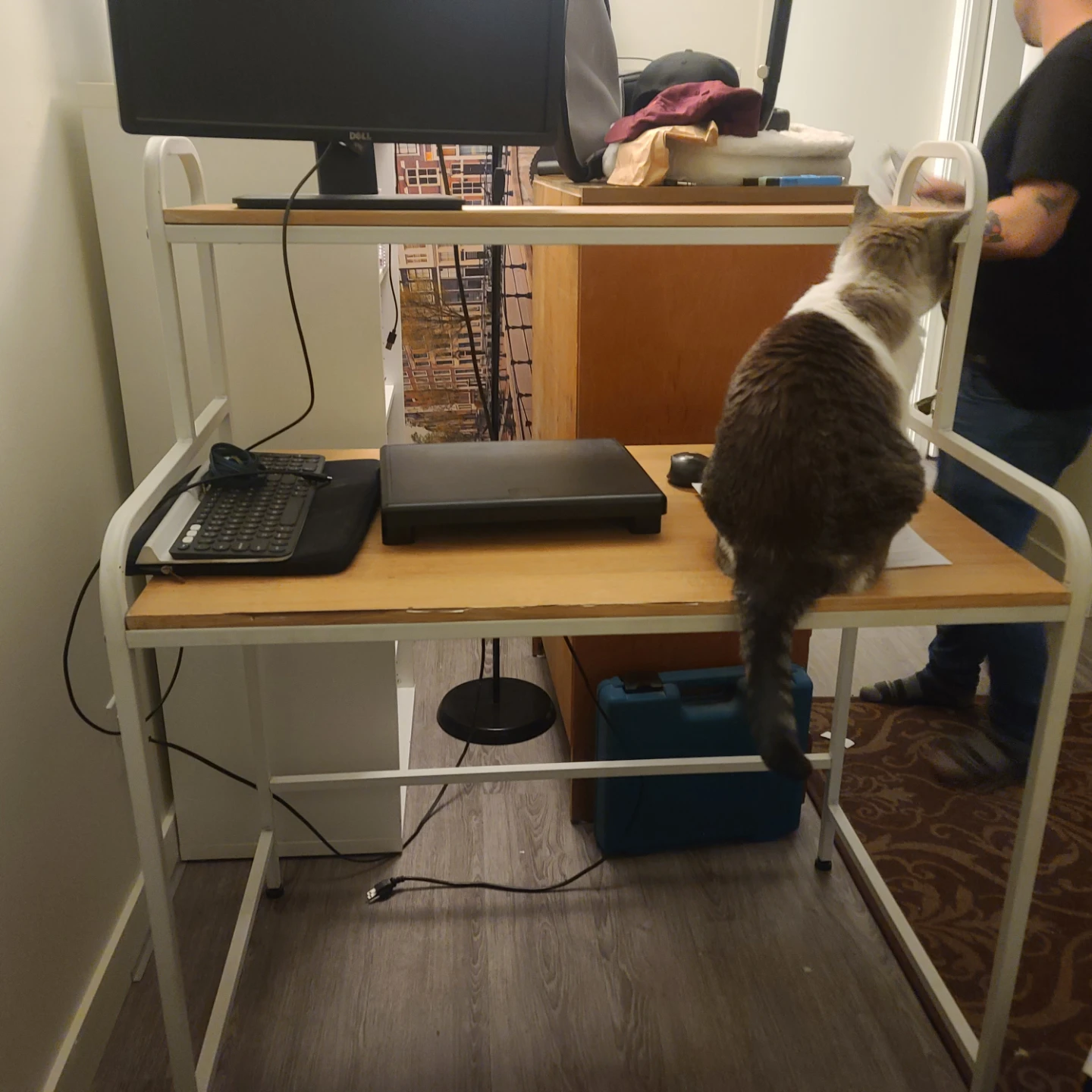 FREE Lightweight Office Desk with Monitor Stand