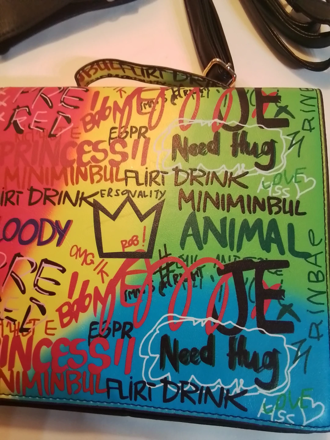 Graffiti Print Crossbody Bag - photo 3