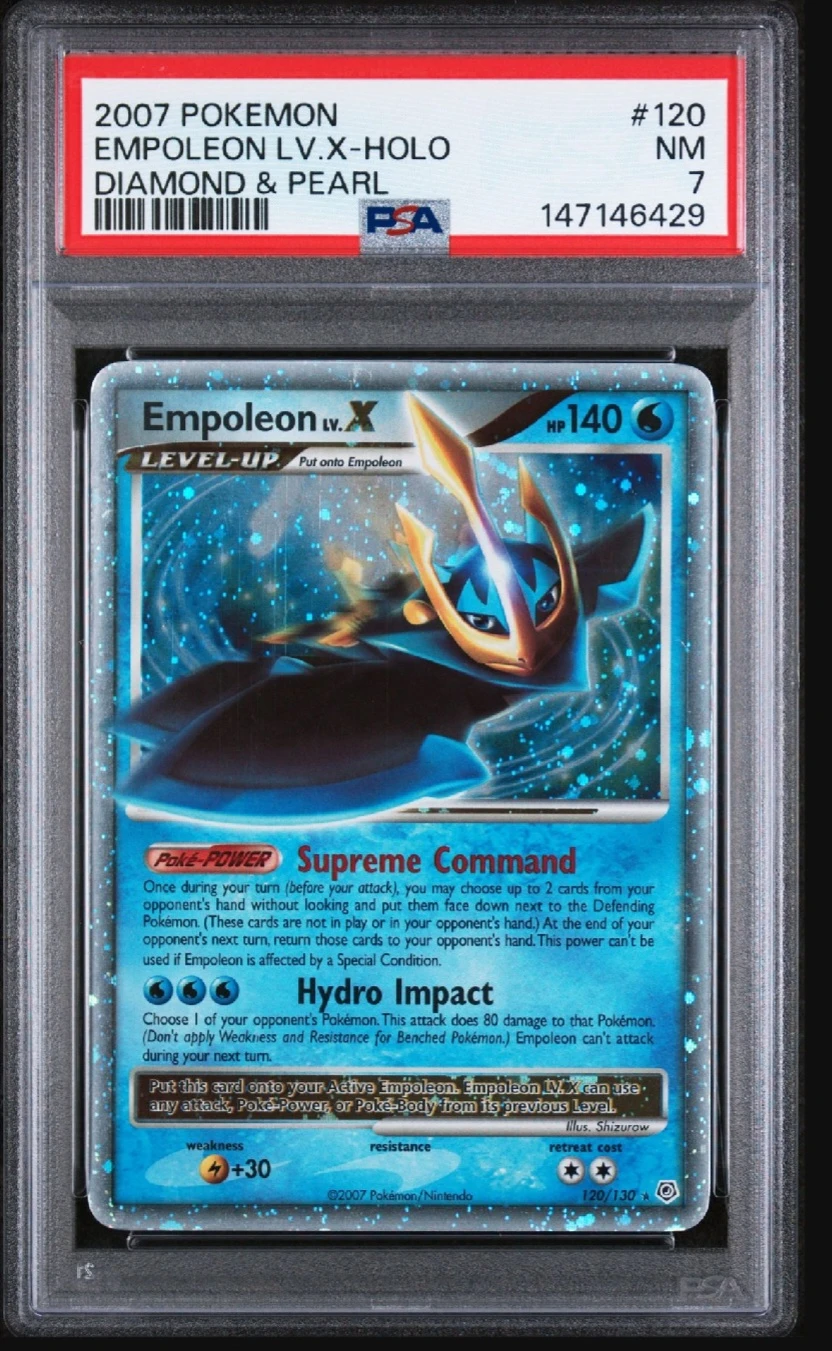 2007 Pokemon Empoleon LV.X Holo DP Base Set #120 Graded