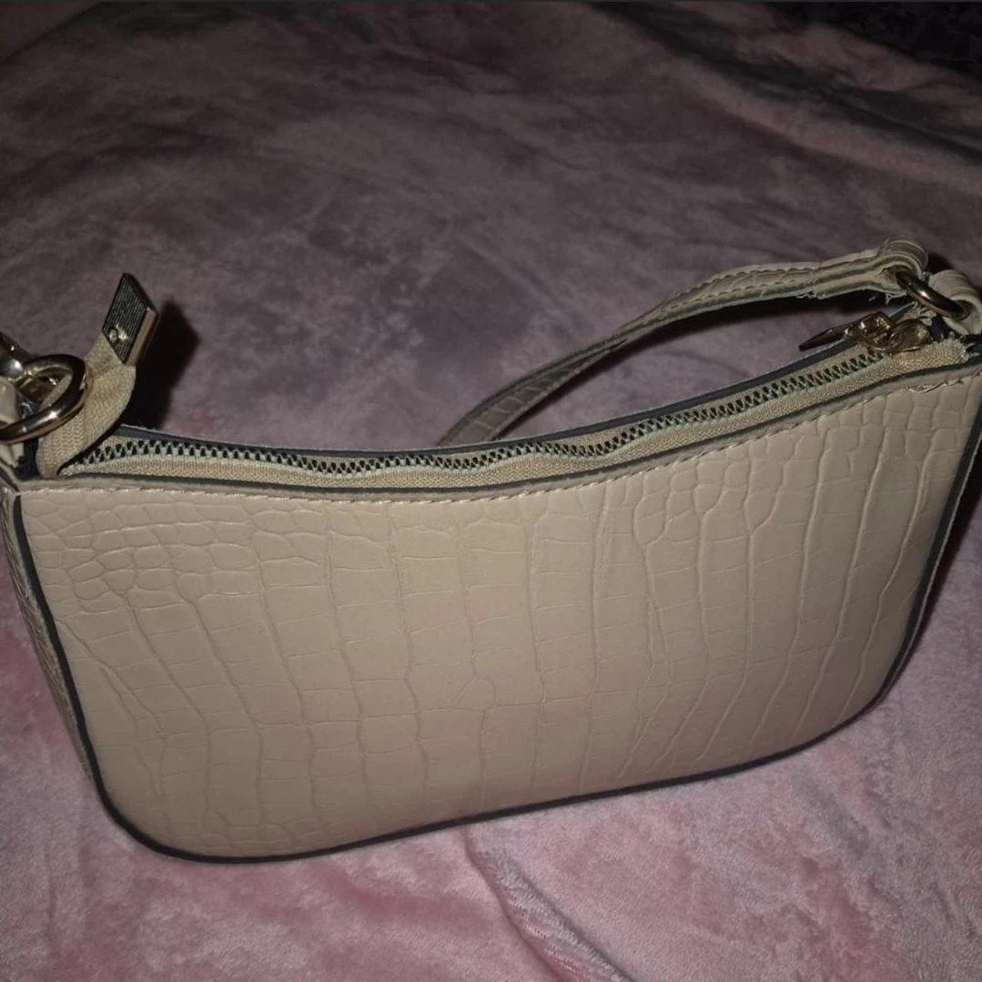 Beige Croc Shoulder Bag - photo 2