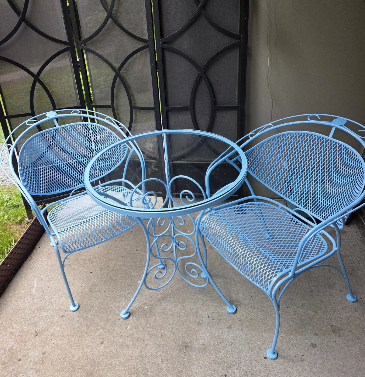 Elegant Harbour Blue 3pc Bistro Set