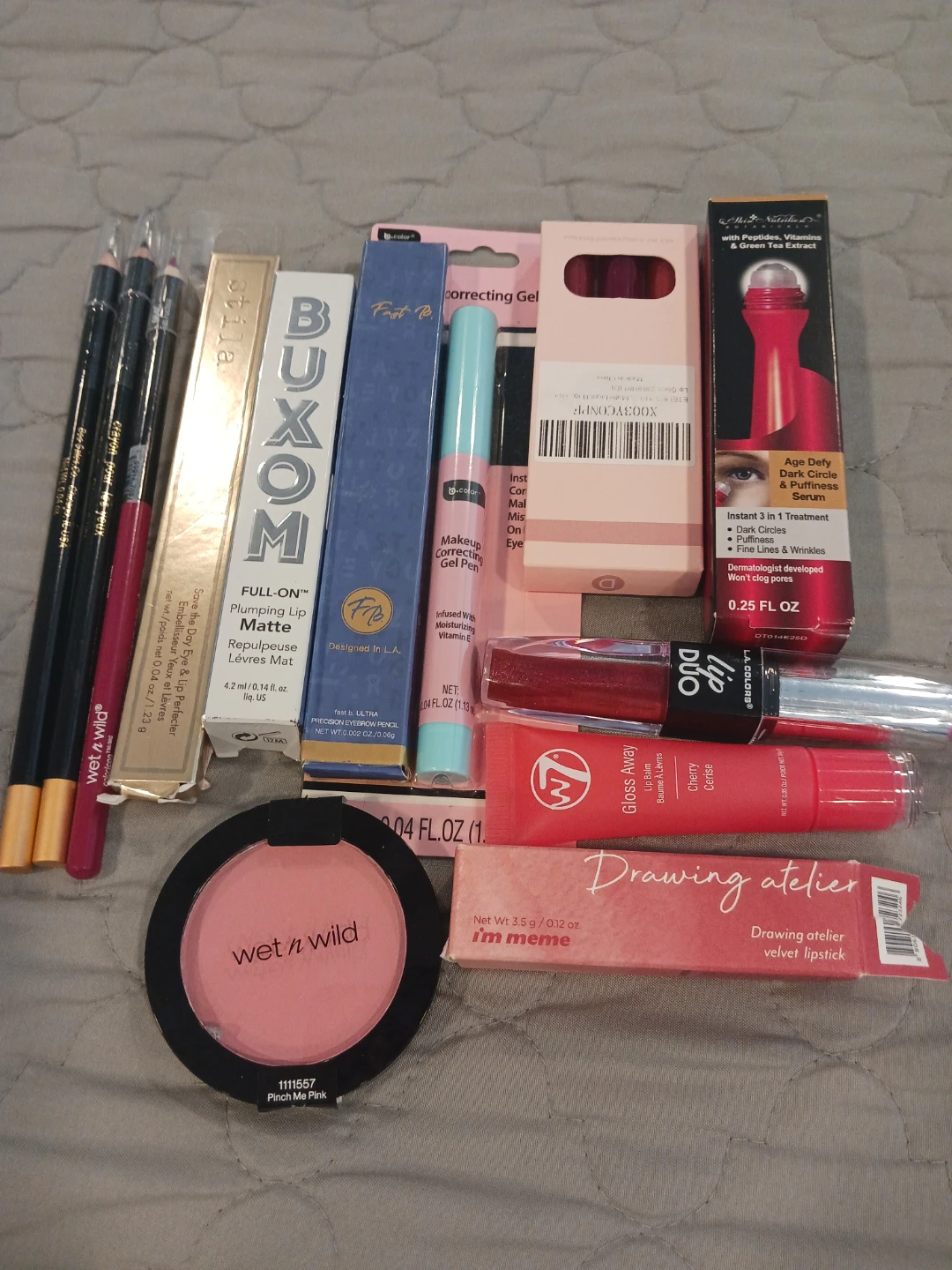 Assorted Makeup Lot: Wet n Wild, Buxom, Stila, and More