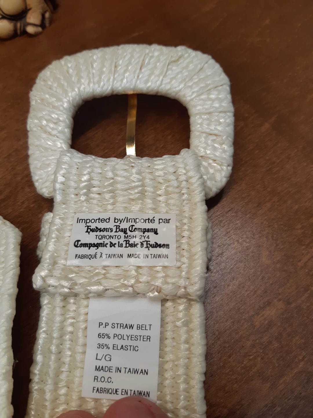 Vintage Hudson's Bay Company White Straw belt - photo 3