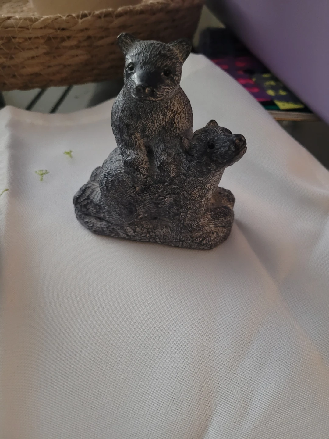 Set of 3 soapstone animals bears and beaver - photo 4