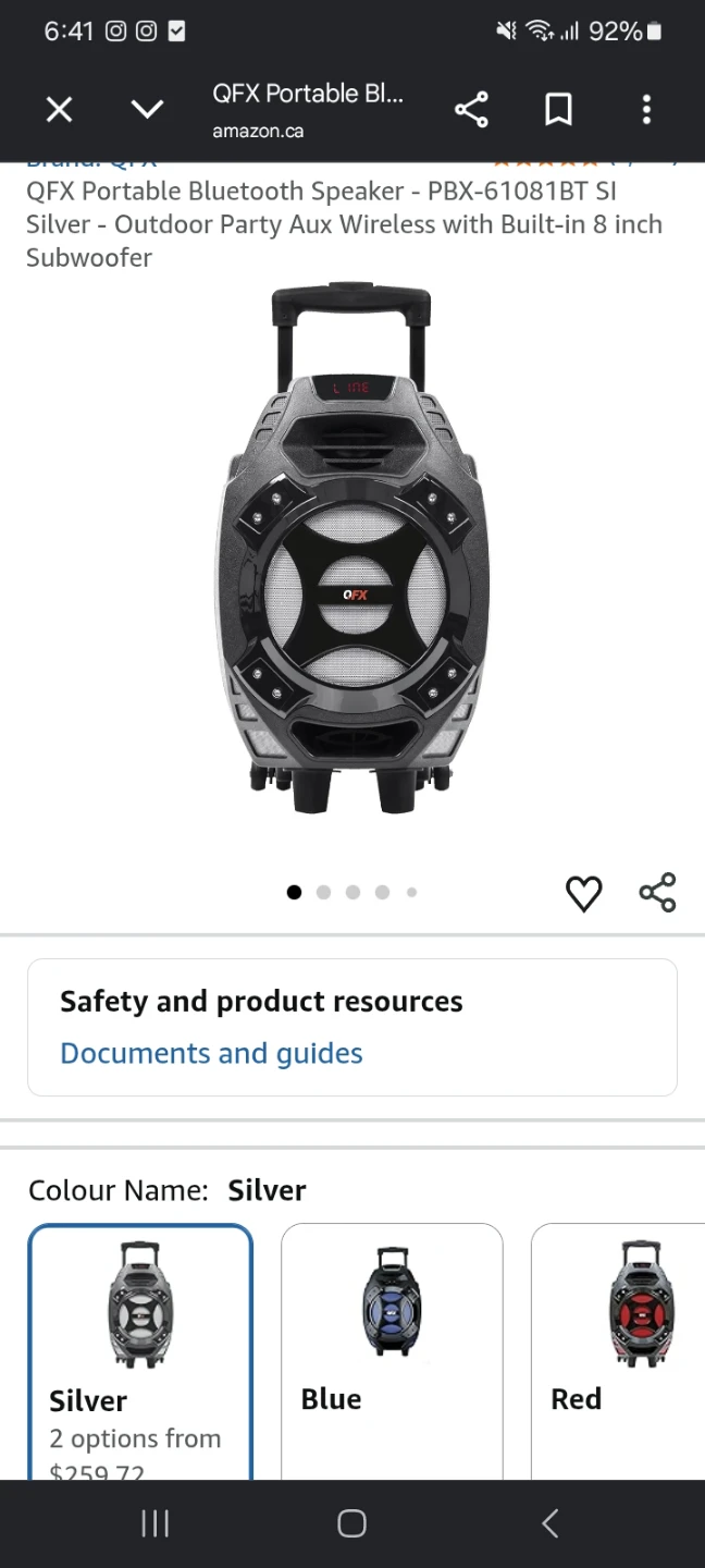 Qfx portable speaker - photo 2