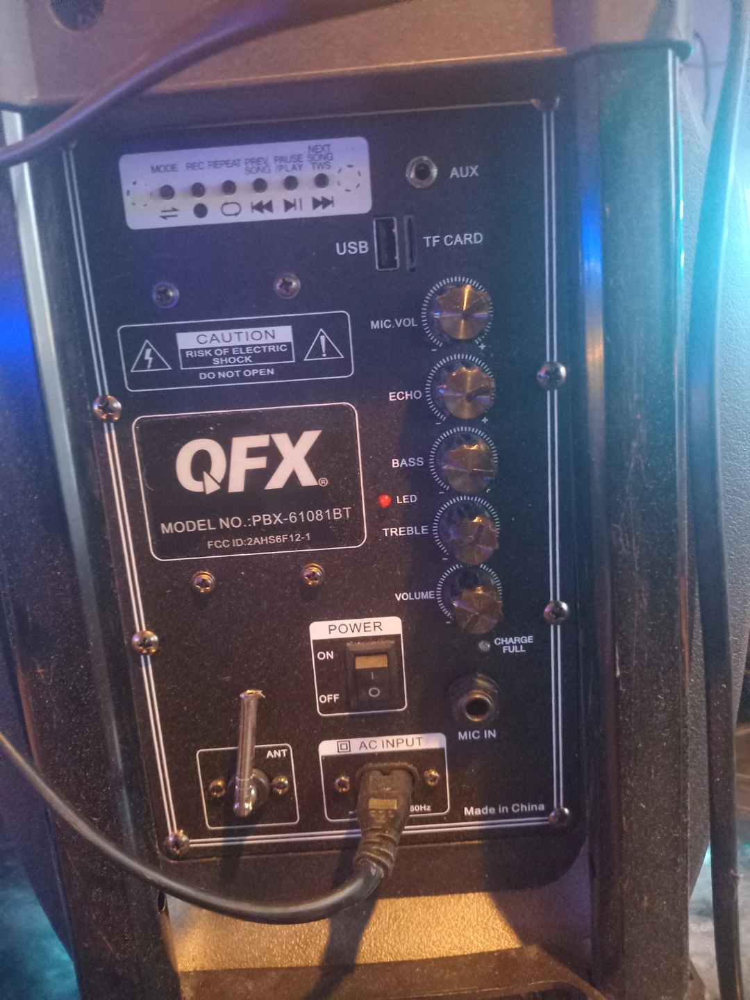 Qfx portable speaker - photo 5