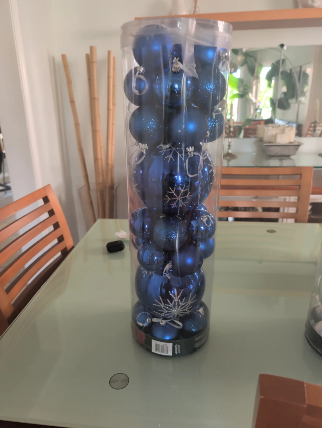 Blue and Gray Christmas Ornaments - Set of 20 - photo 2