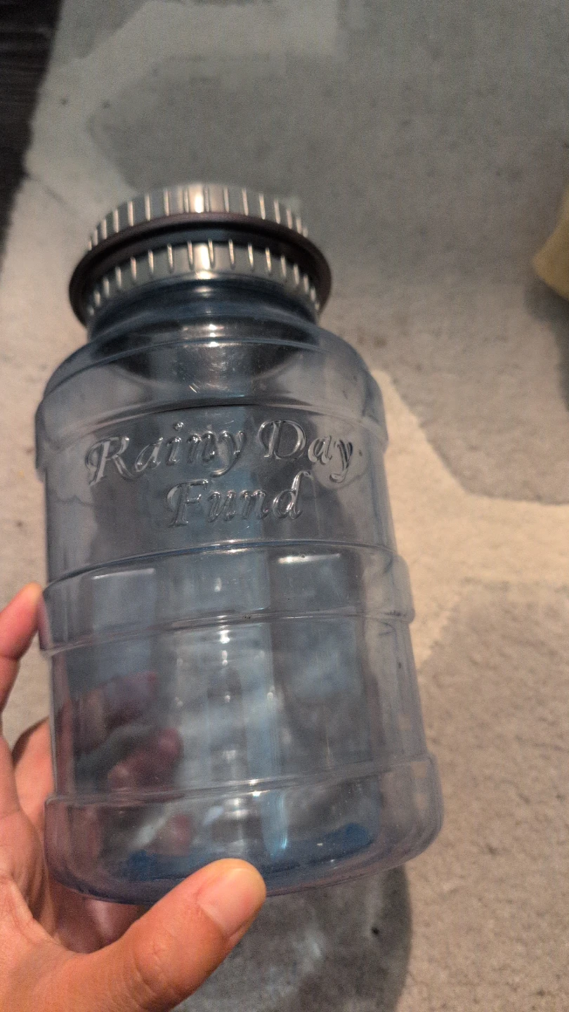 Blue "Rainy Day Fund" Coin Bank - photo 2