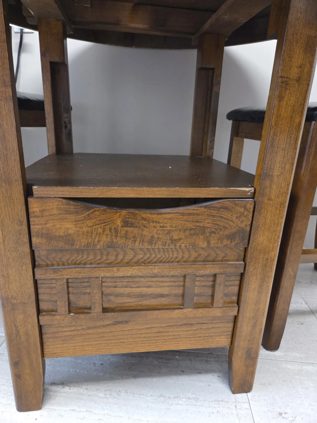 Wooden Counter Height Table with 4 Chairs - photo 3