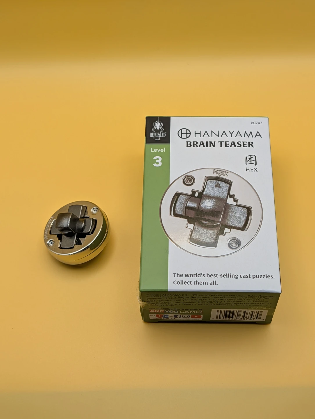 Hanayama Level 3 Hex Brain Teaser Puzzle - photo 2
