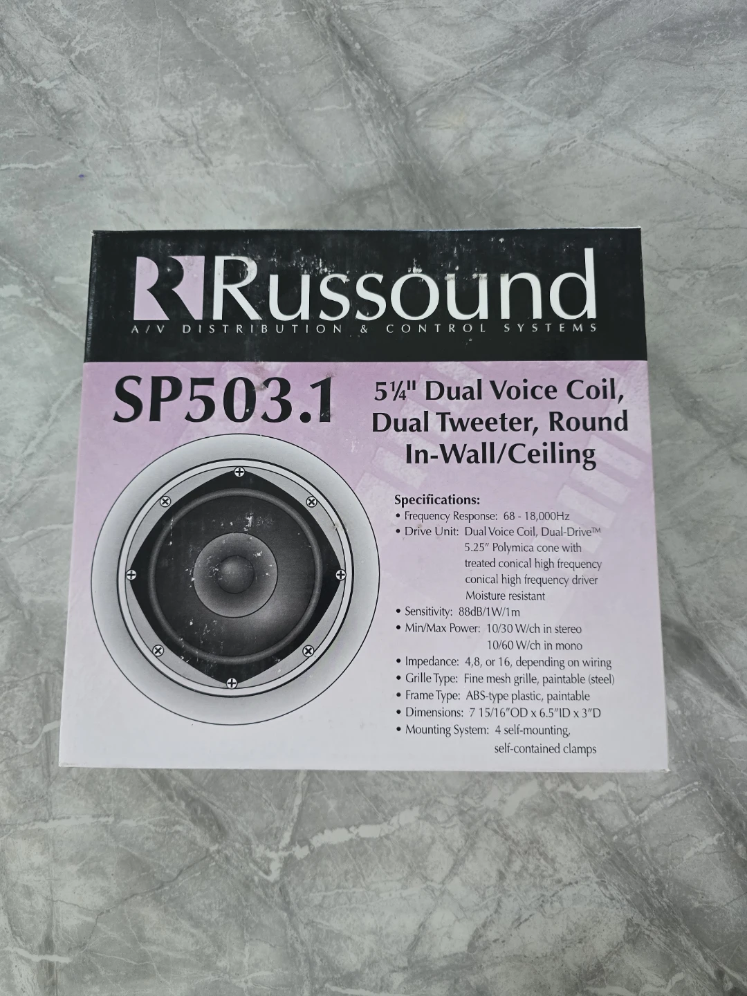 Russound SP503.1 Dual Voice Coil In-Wall/Ceiling Speaker