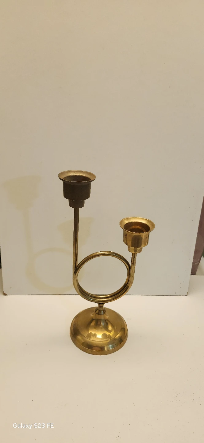 Brass 2-Candle Holder includes two candles - photo 3