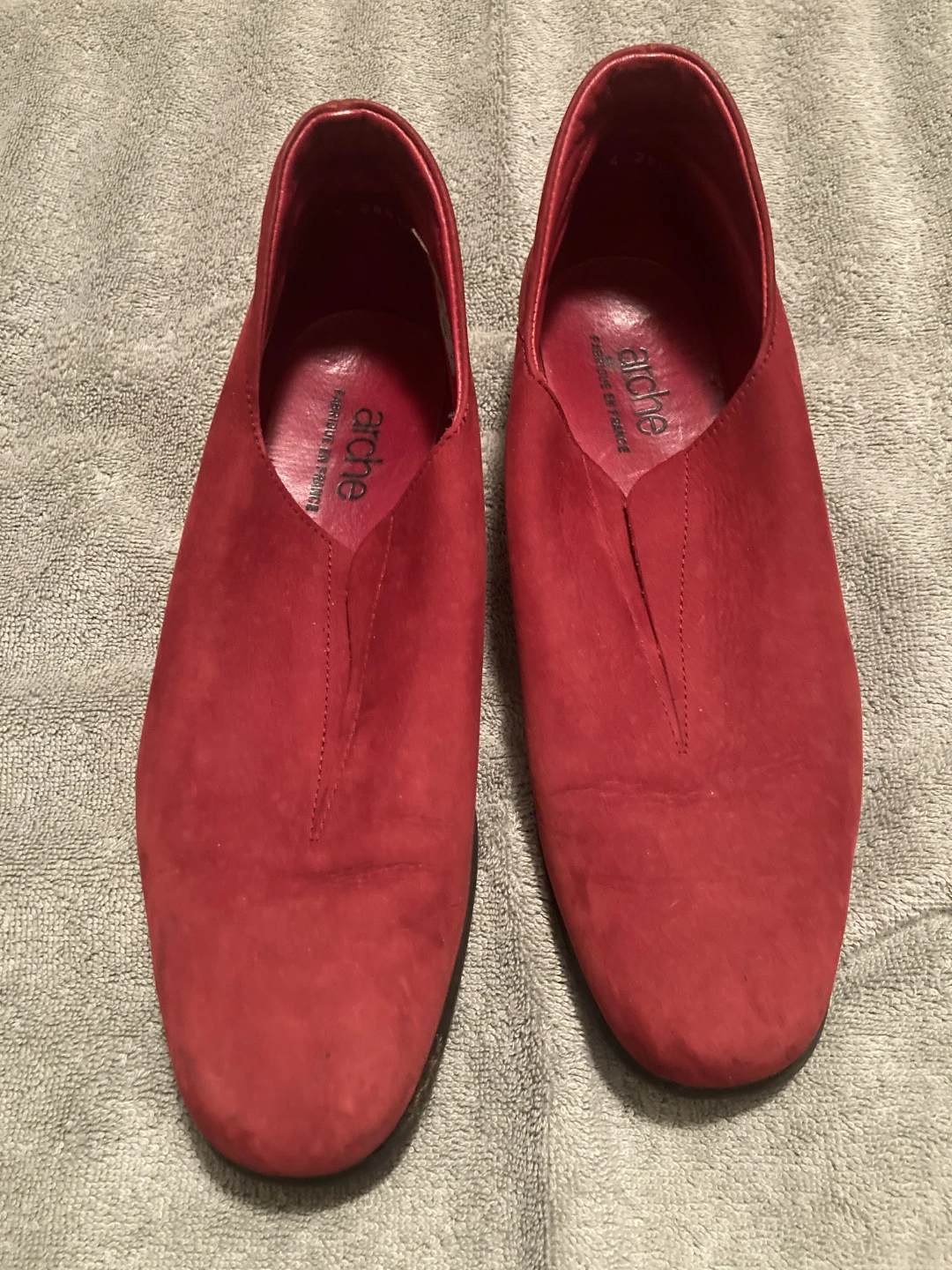 Arche Red Suede Loafers