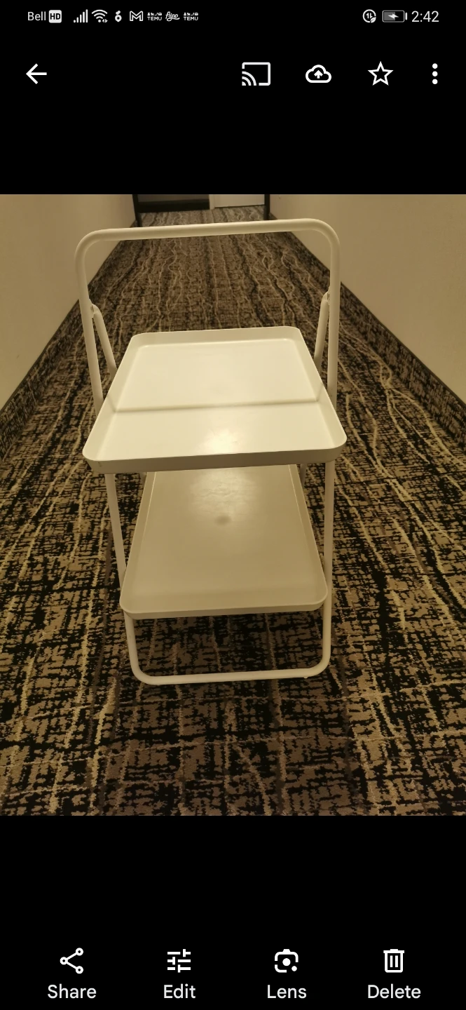 IKEA White Folding Tray Table - photo 3