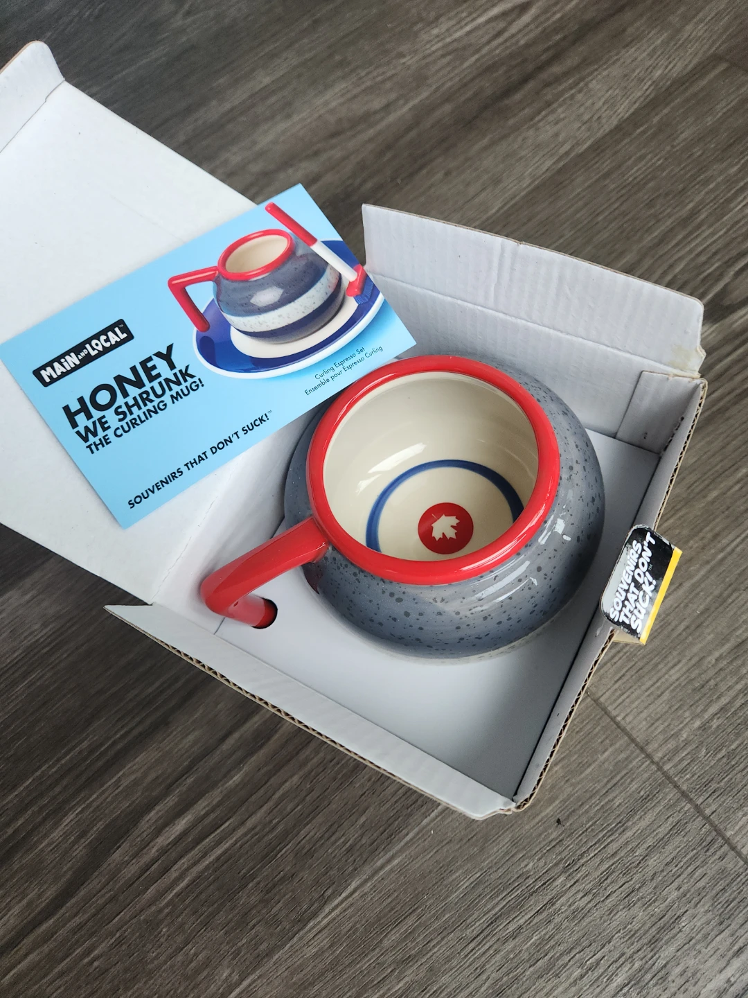 "Honey We Shrunk the Curling Mug" Hand-Painted Ceramic Mug - photo 2