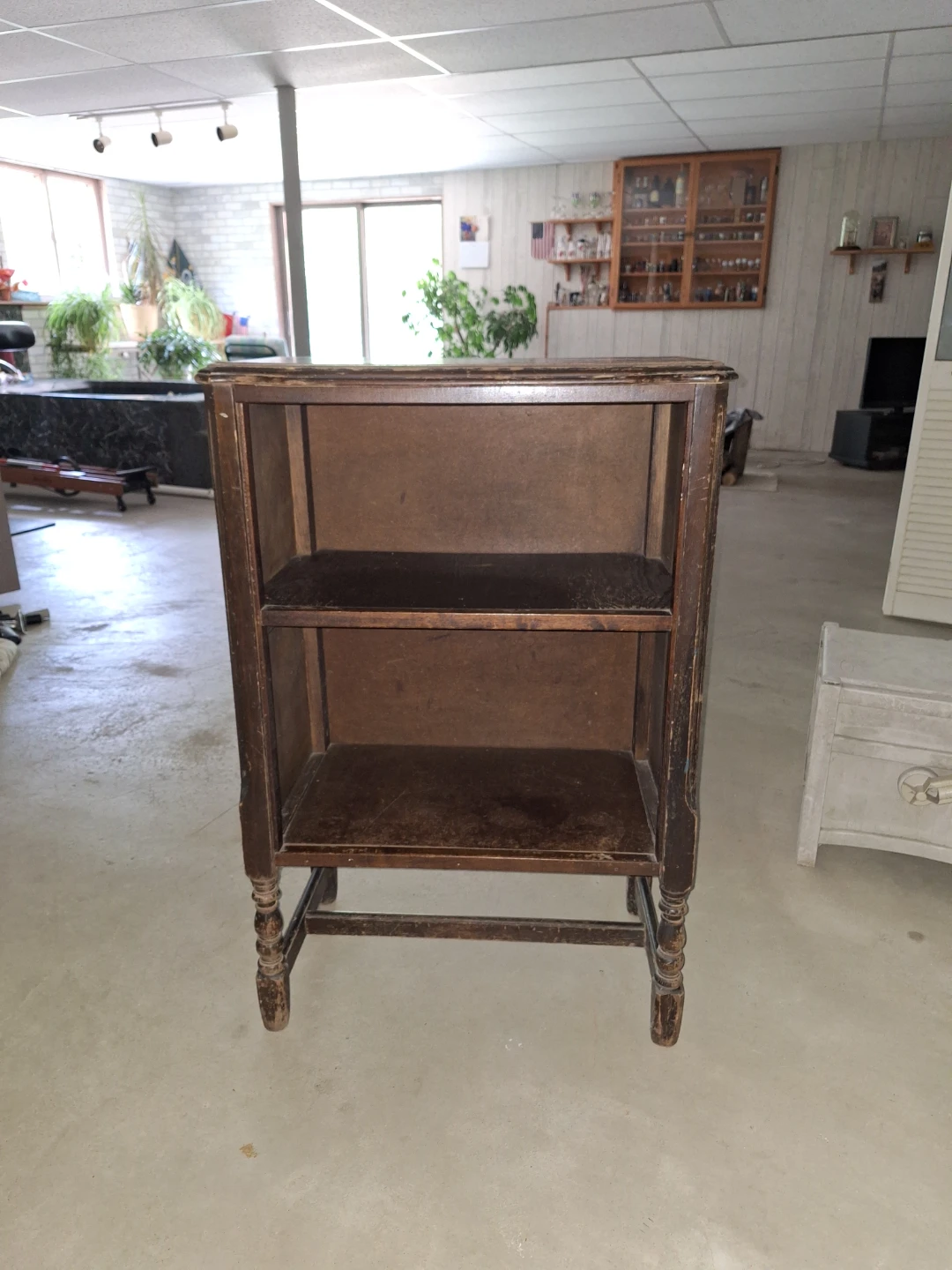 Antique Wooden 2-Shelf Cabinet