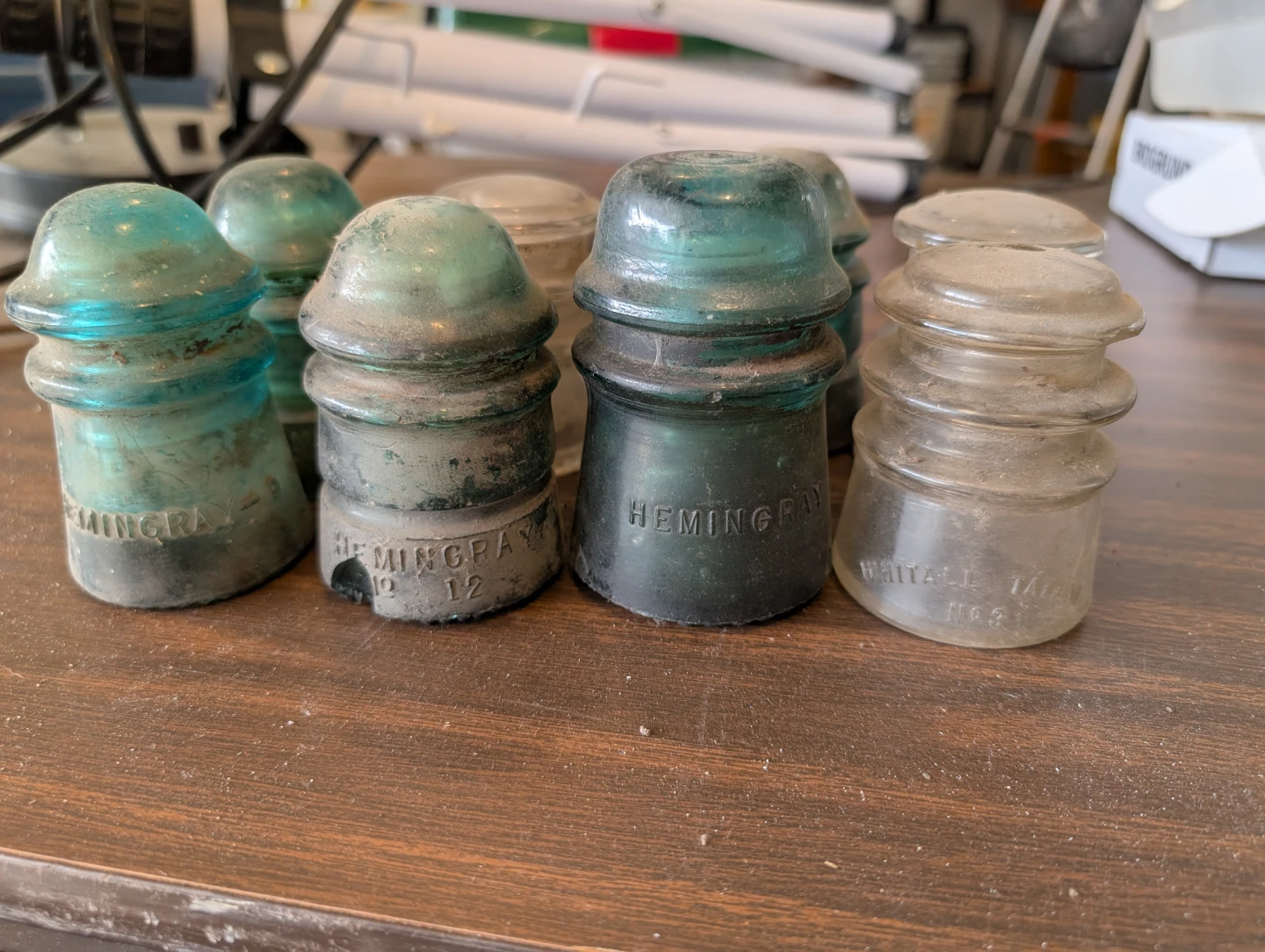Vintage Glass Electrical Insulators - Hemingray, Whitall Tatum - photo 2