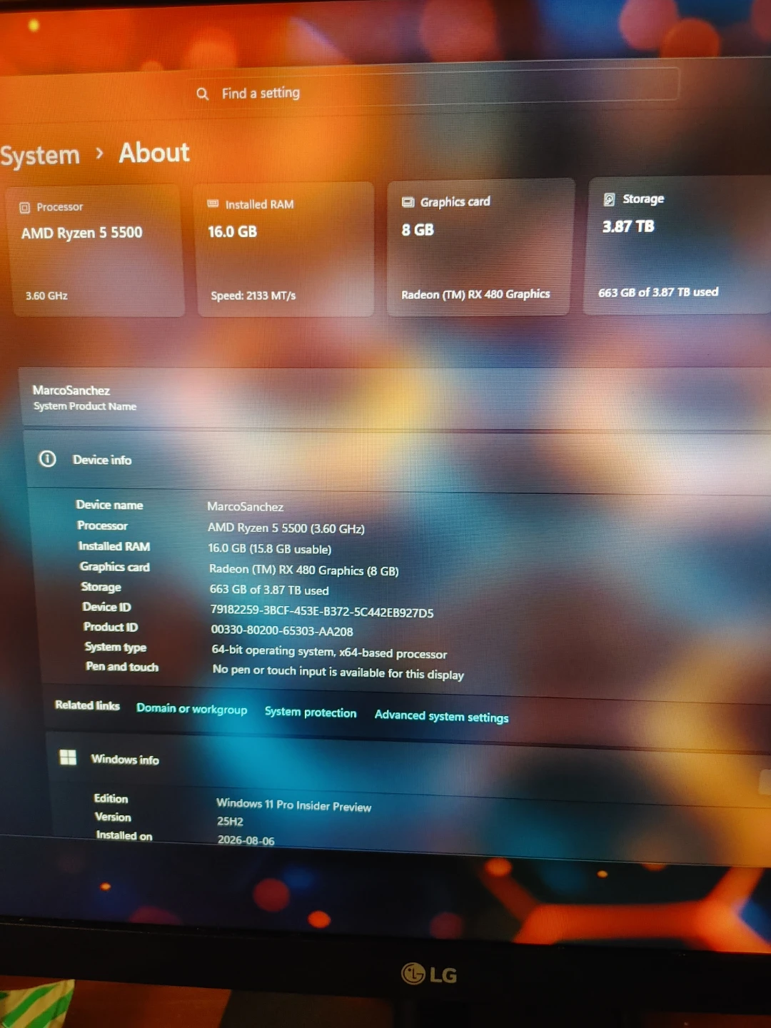 PC - Ryzen 5 5500, 16GB RAM, Radeon RX 480 8gb, 512gb nvme - photo 4