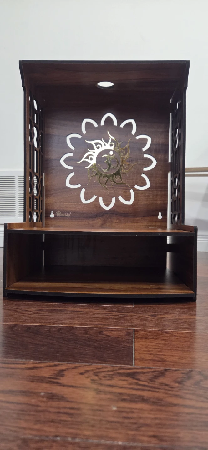 Wooden Mandir with Om Symbol - photo 2