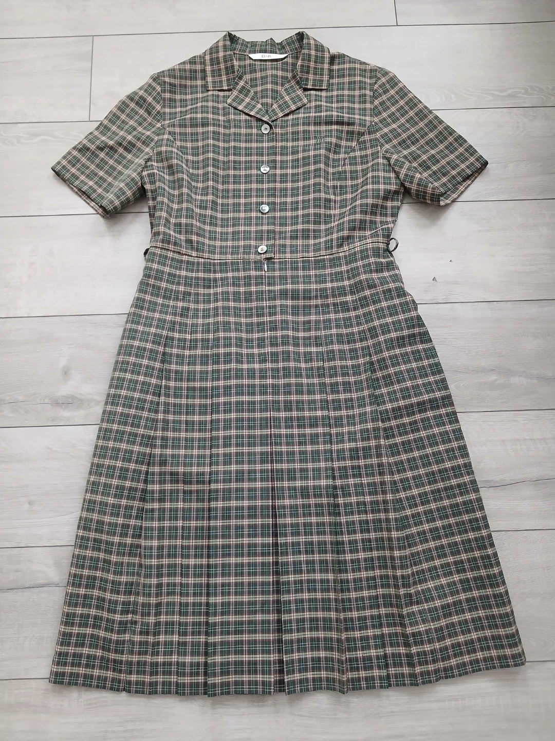 DAKS.Tapestry Plaid Midi Dress