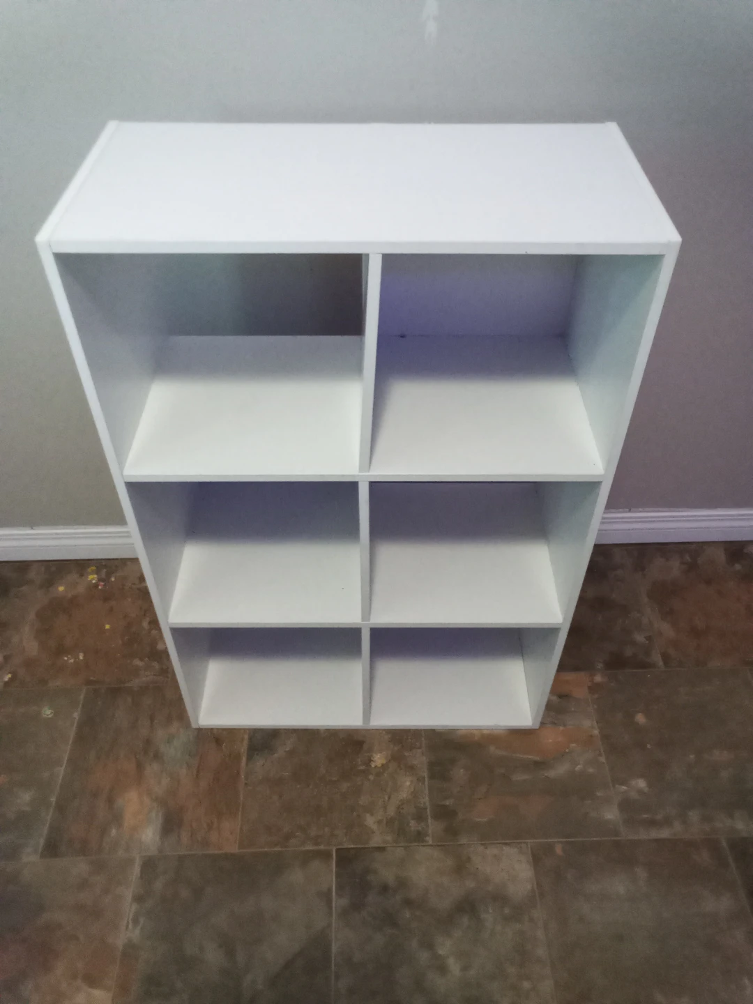 White 6-Cube Bookshelf