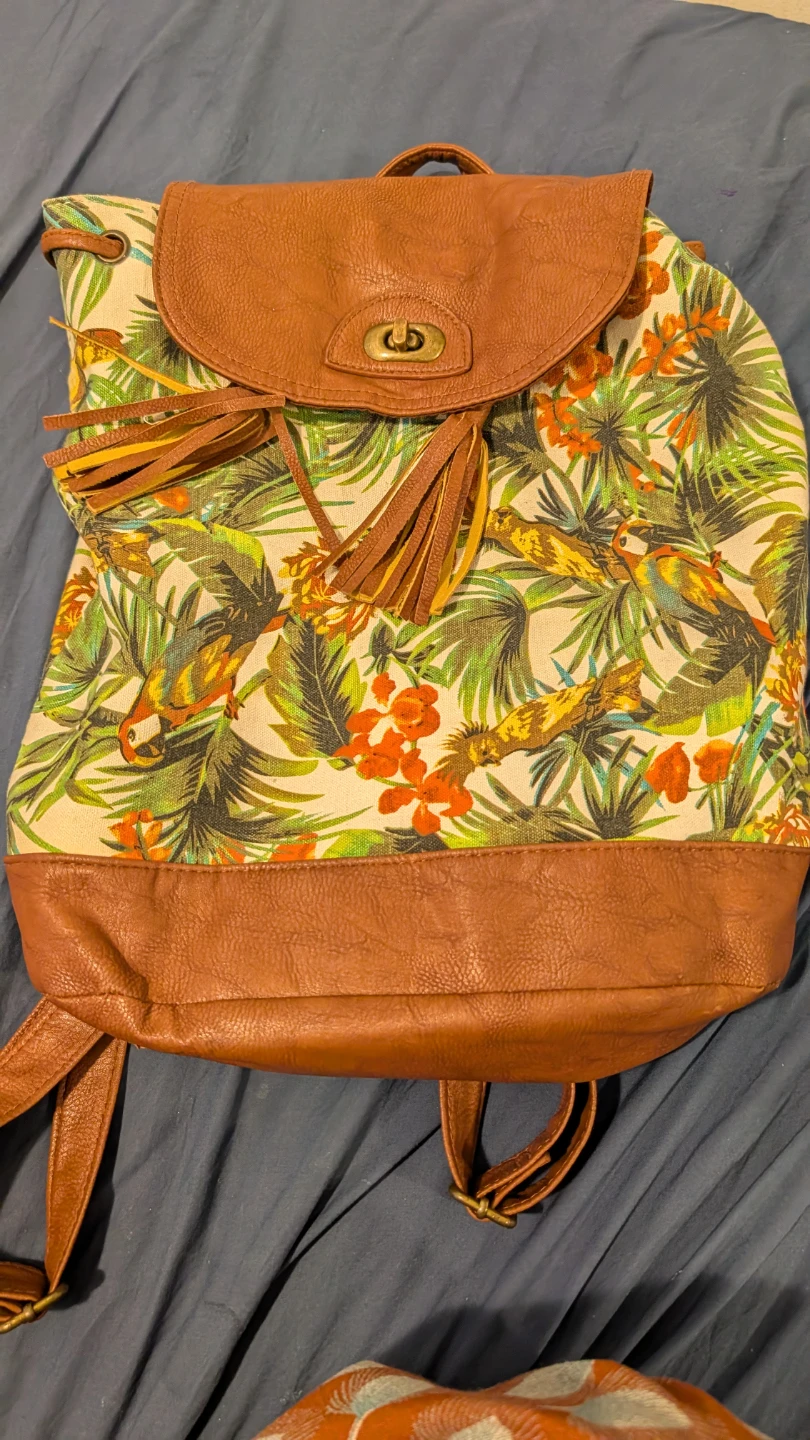 Tropical Print Backpack - photo 2