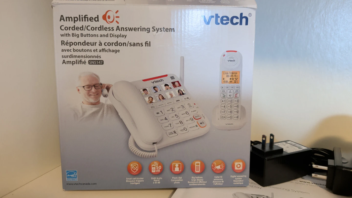 VTech Amplified Corded/Cordless Answering System SN5147 - photo 2