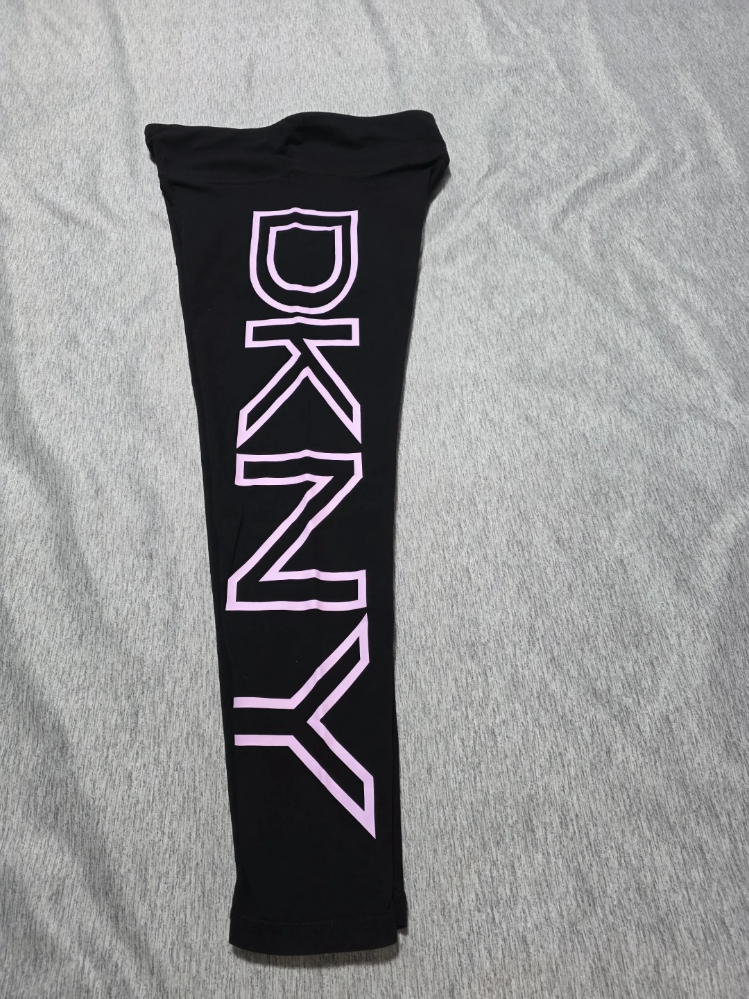 DKNY Sport Black Leggings with Pink Logo - Medium - photo 2