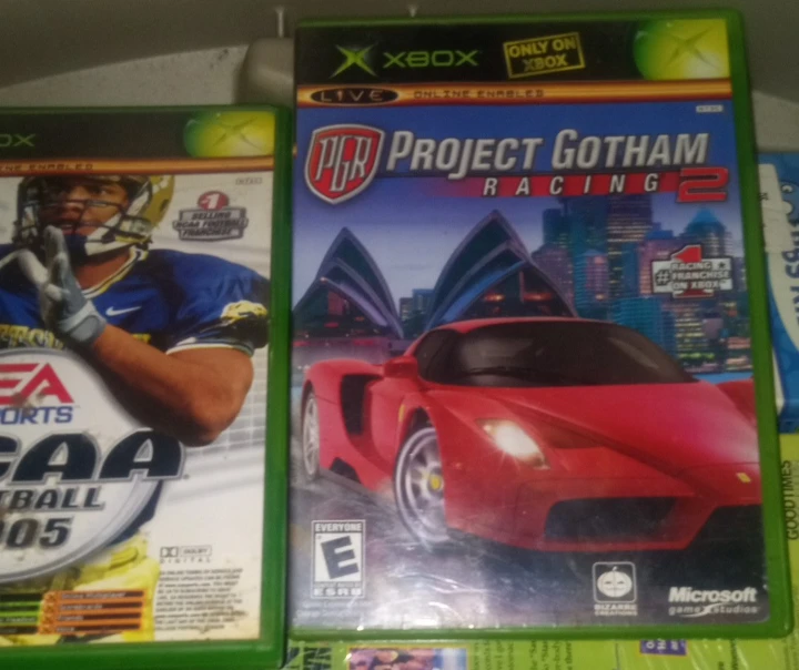 Project Gotham Racing 2 & NCAA football 2005 triple play 02 Xbox