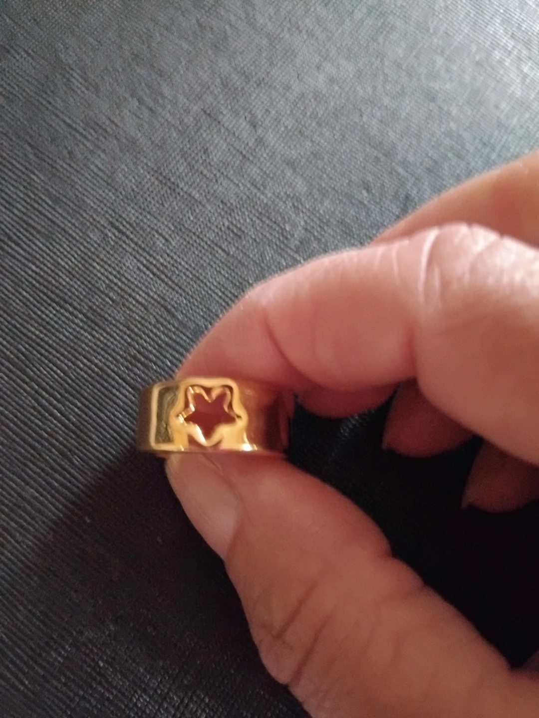14k Gold Ring with Star Cutout - photo 4