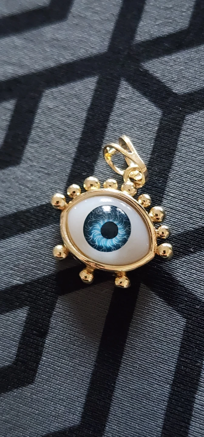 Gold plated Evil Eye Charm Pendant - photo 2