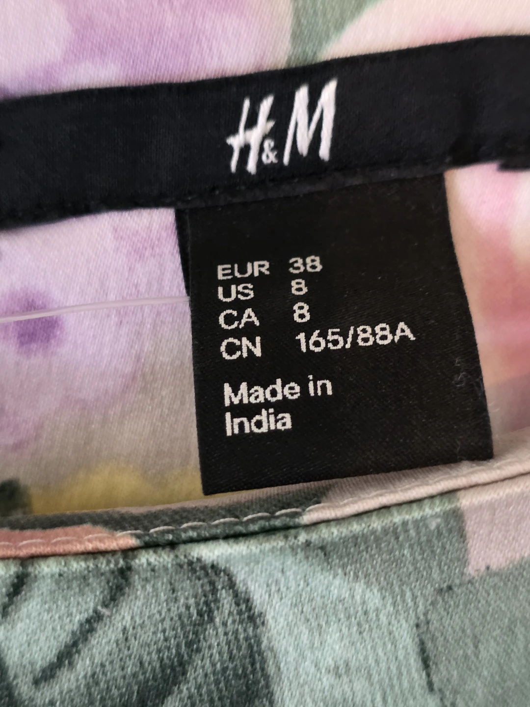 H&M Floral Long Sleeve Mini Dress Size 8