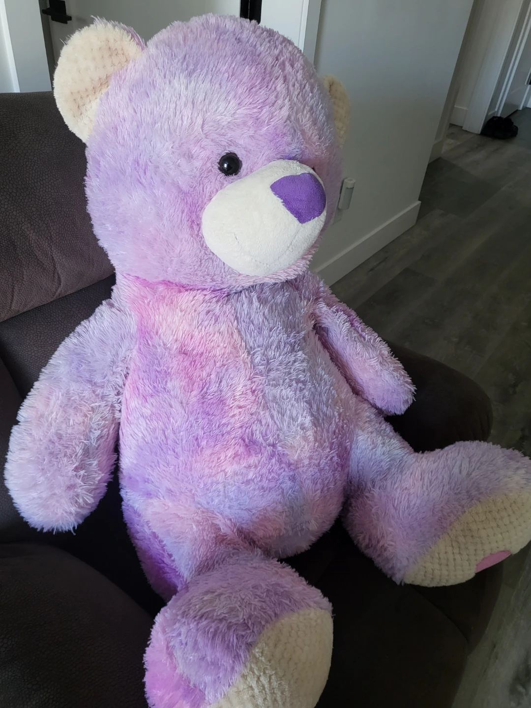 Large Purple Tie-Dye Teddy Bear