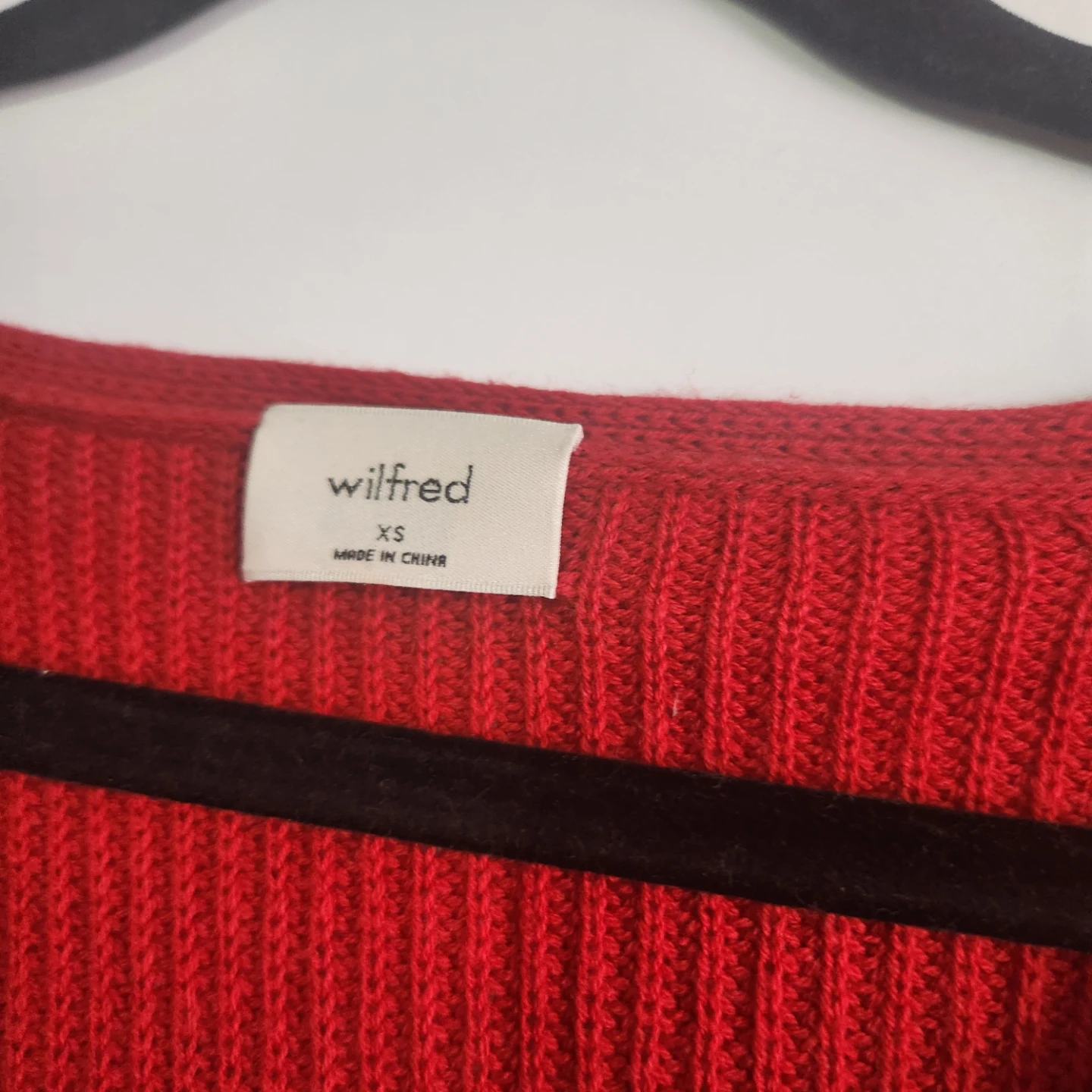 Wilfred Red Knit Cardigan Sweater - photo 2