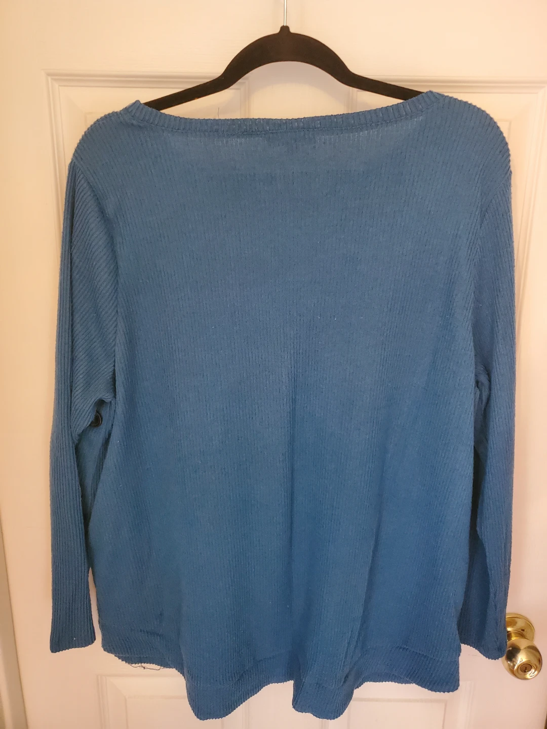 Teal Blue Ribbed Top - photo 2