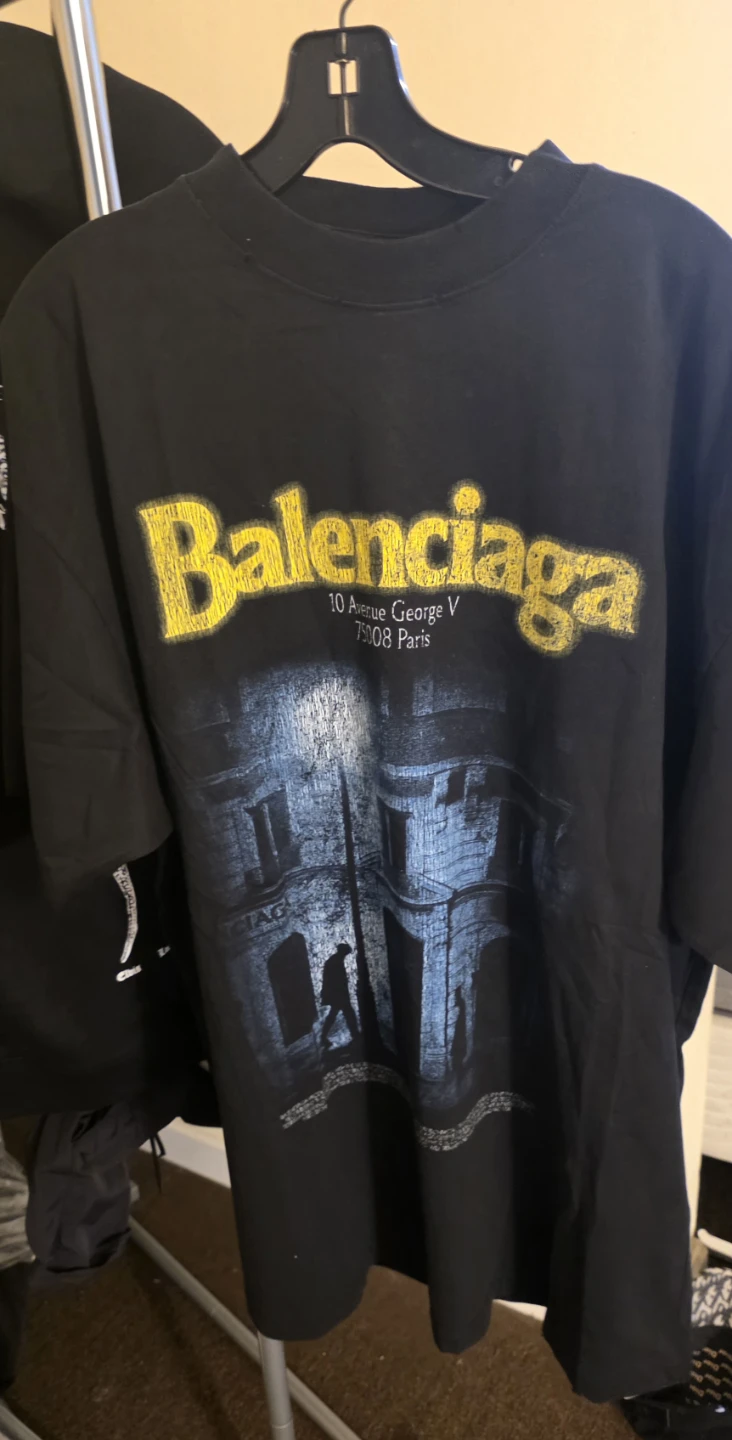 Balenciaga Black Graphic T-Shirt