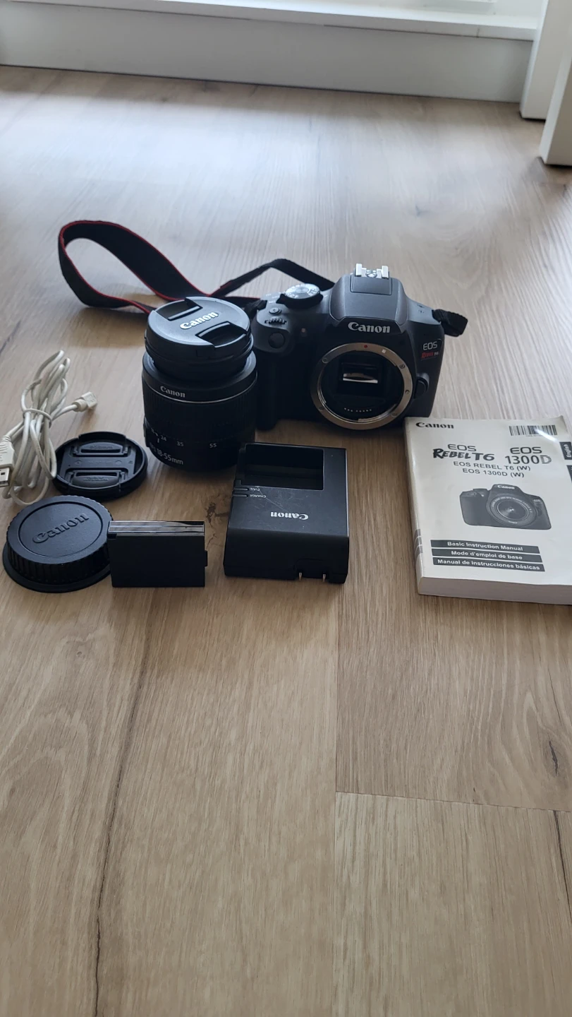 Canon EOS Rebel T6 DSLR Camera with EF-S 18-55mm Lens