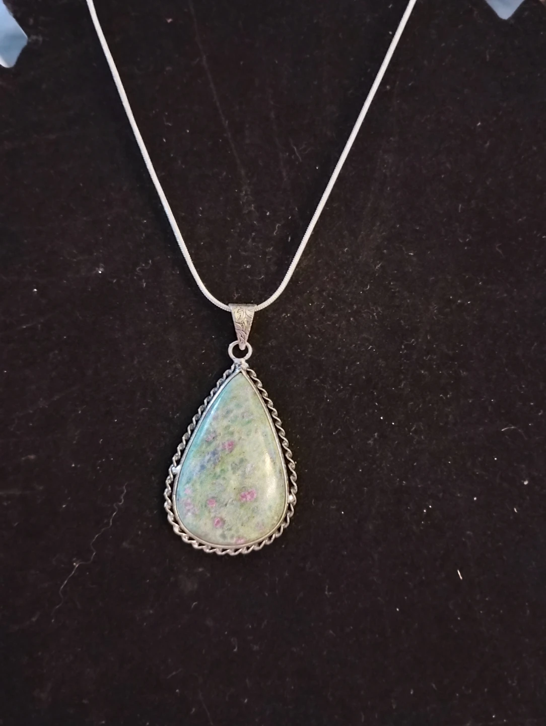 Sterling Silver Ruby Zoisite Necklace
