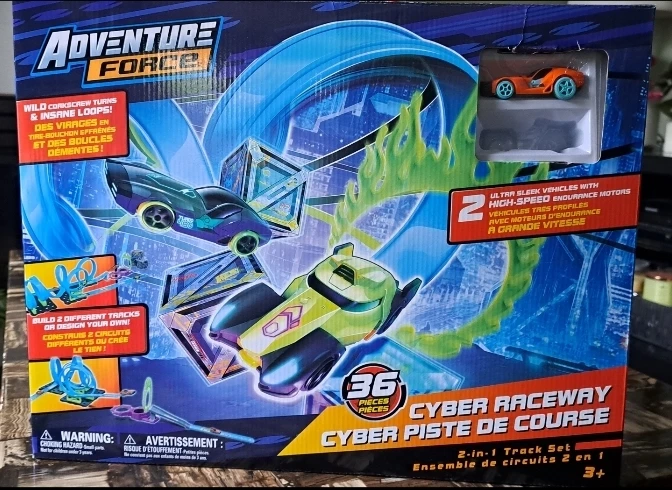 Adventure Force Cyber Raceway 2-in-1 Track Set