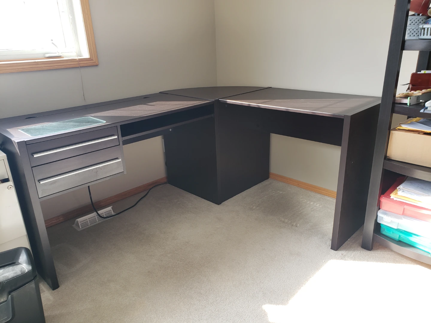 L-shaped desk