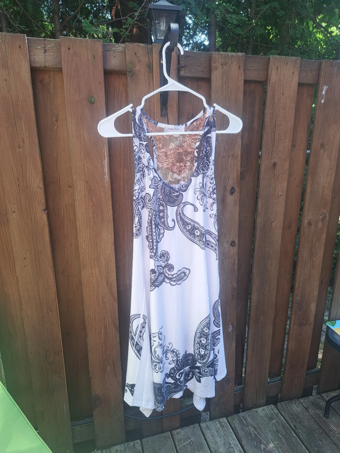 White Paisley Dress