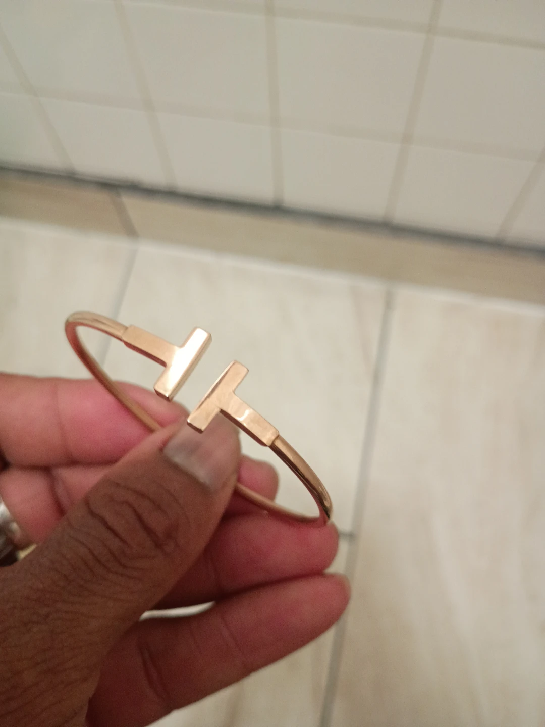 Tiffany & Co. Rose Gold T Bracelet - photo 2