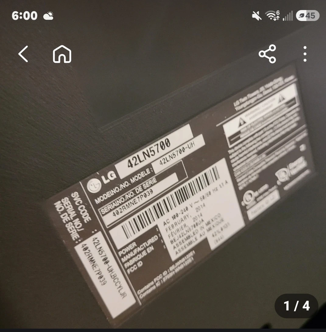 LG 42" TV