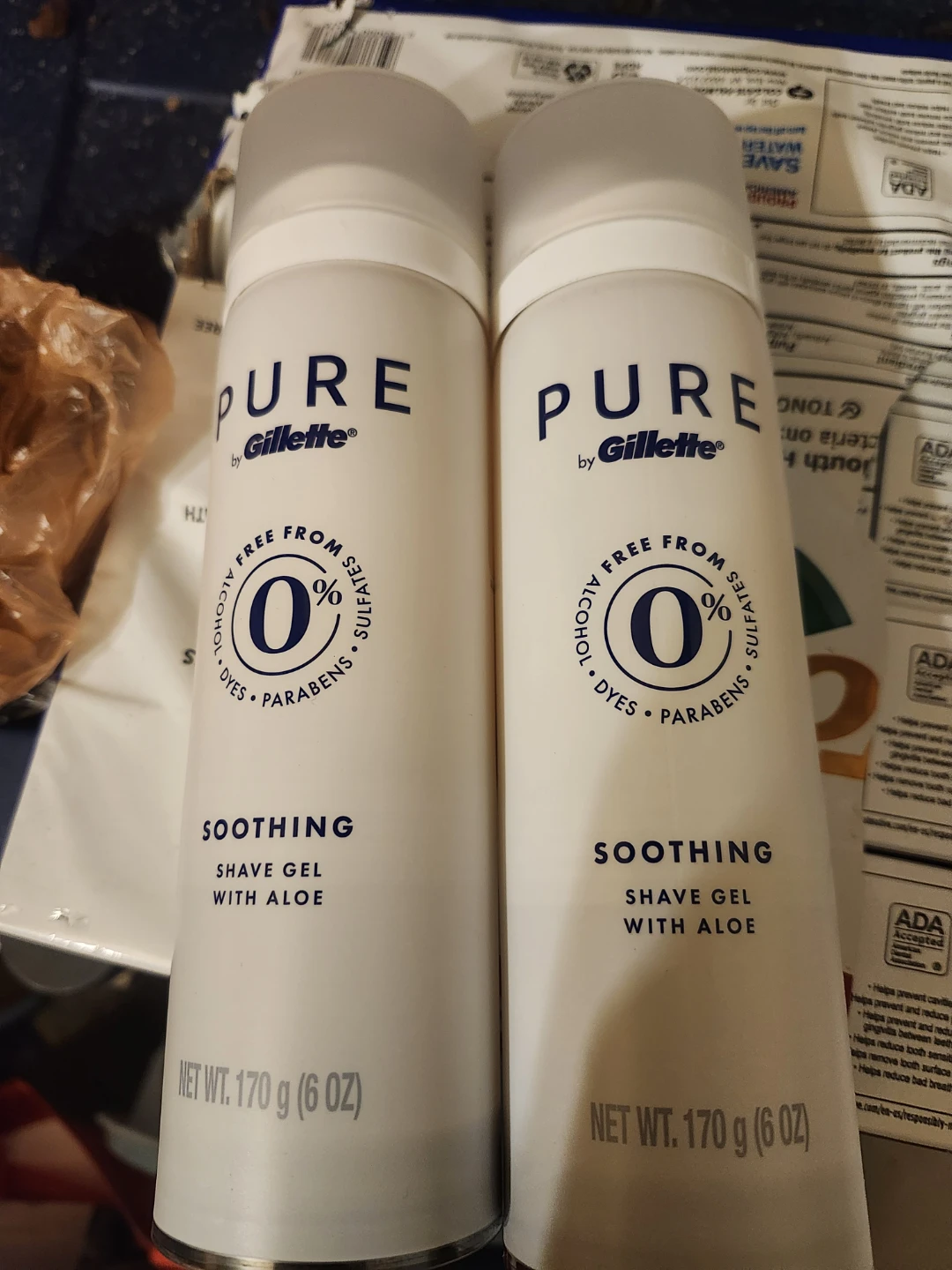 Gillette Pure Soothing Shave Gel with Aloe (2 pk)