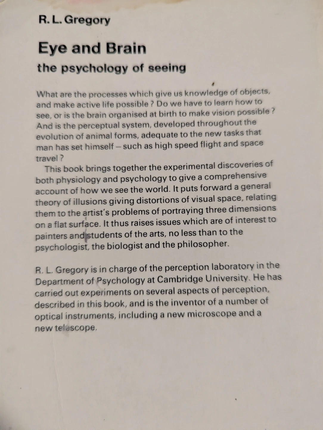 Vintage "Eye And Brain: The Psychology Of Seeing" Book! 📖 - photo 2