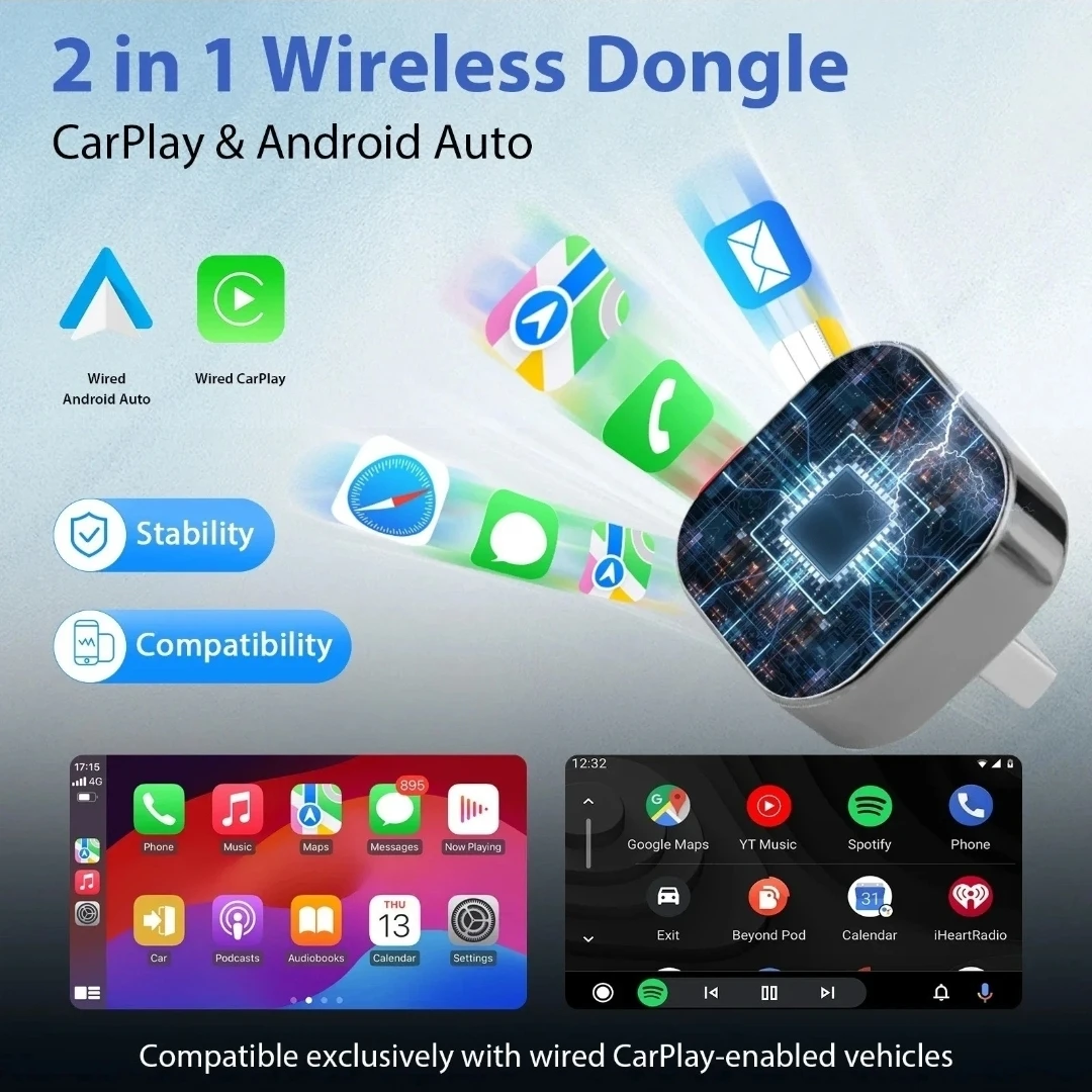2-in-1 Wireless CarPlay & Android Auto Dongle - photo 2