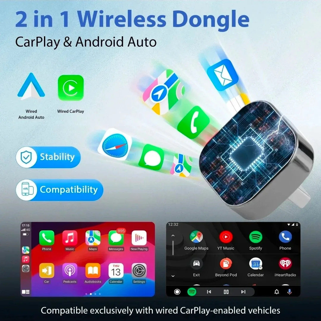 2-in-1 Wireless CarPlay & Android Auto Dongle - photo 2