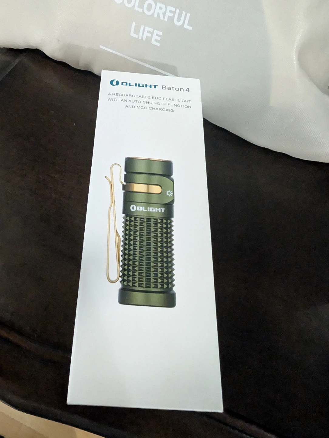Olight Baton 4 Rechargeable EDC Flashlight - Green
